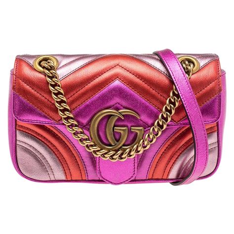 gucci metallic marmont bag
